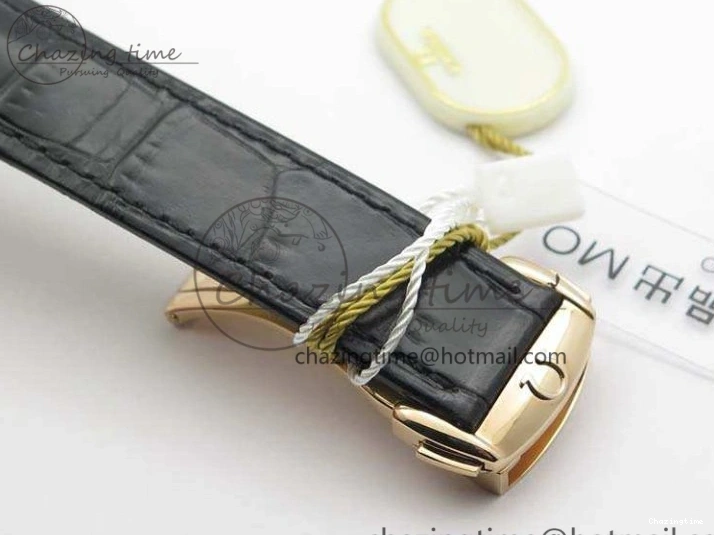 0120 De Ville Chronograph RG OMF 1:1 Best Edition Black Dial On Black Leather Strap A Sophisticated 8106